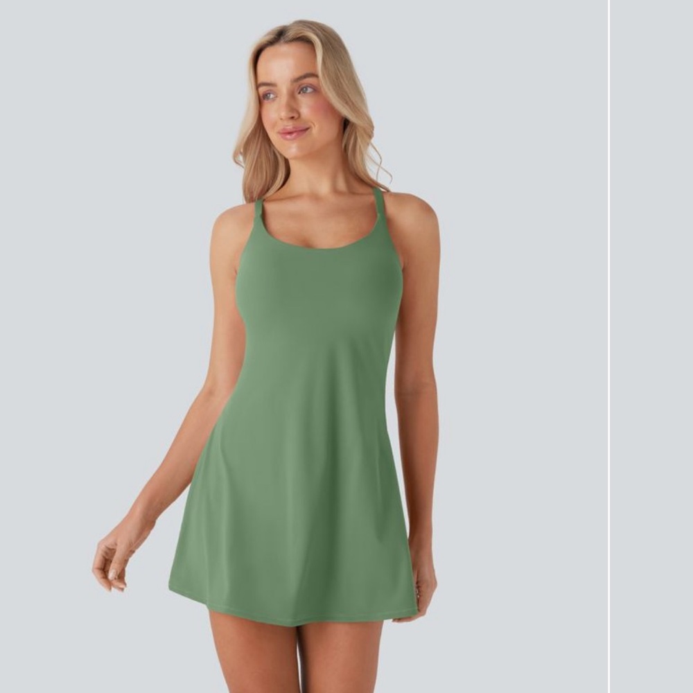 HALARA Sage Green Mini Dress